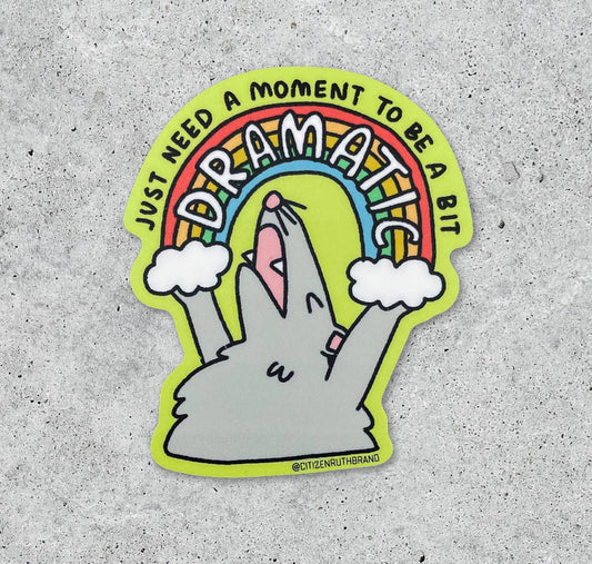 Just Need A Moment Dramatic Possum vinyl sticker