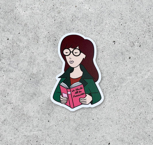 Daria Feminist vinyl sticker