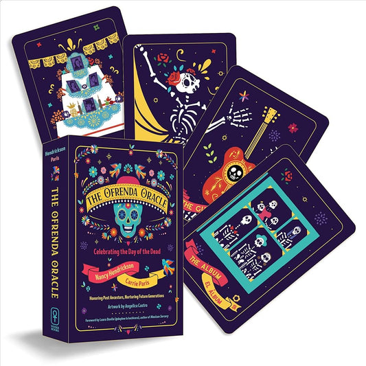 The Ofrenda Oracle: Celebrating the Day of the Dead/Celebrando el Día de Muertos (60 Full-Color Cards and 136-Page Guidebook) cover image