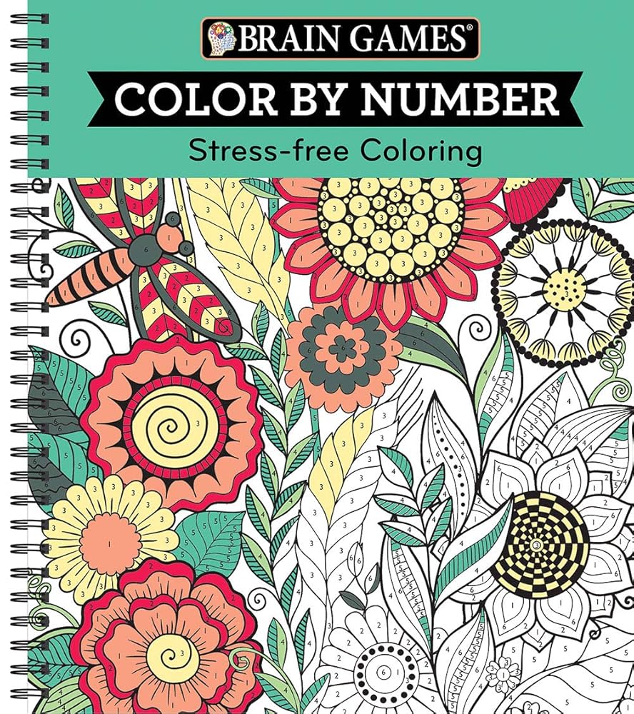 Brain Games - Color by Number: Stress-Free Coloring (Green) cover image