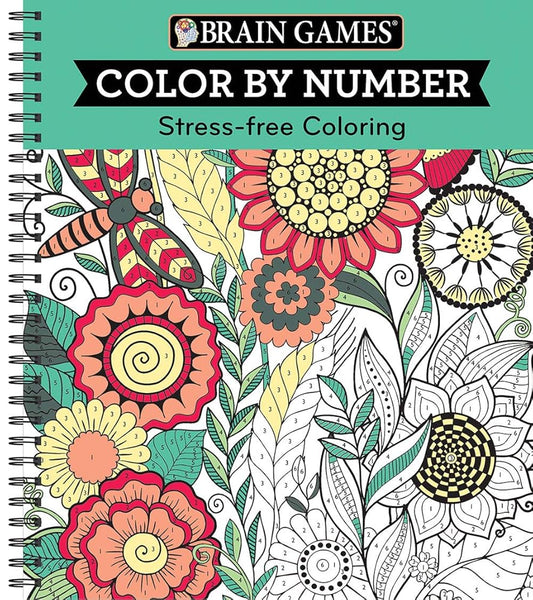 Brain Games - Color by Number: Stress-Free Coloring (Green) cover image